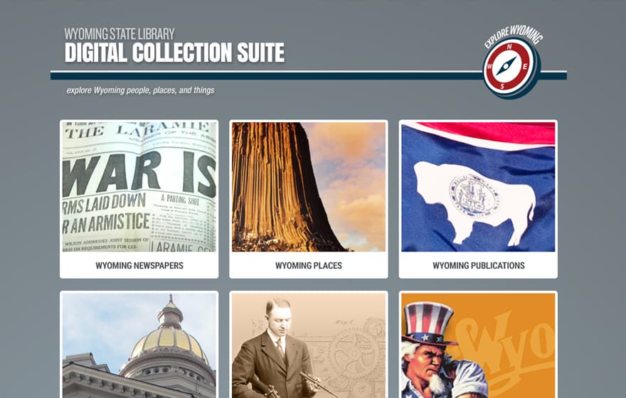 Digital Collection Suite; a group of Wyoming-based information databases